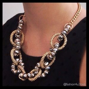Amrita Singh Gold & Gunmetal With Faceted Beads